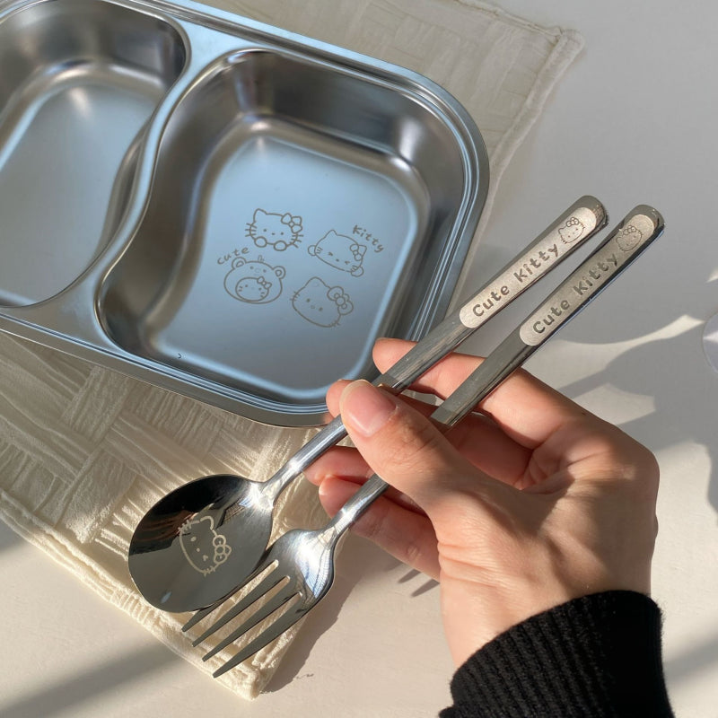 S304 Tray-fork-spoon-chopsticks Set